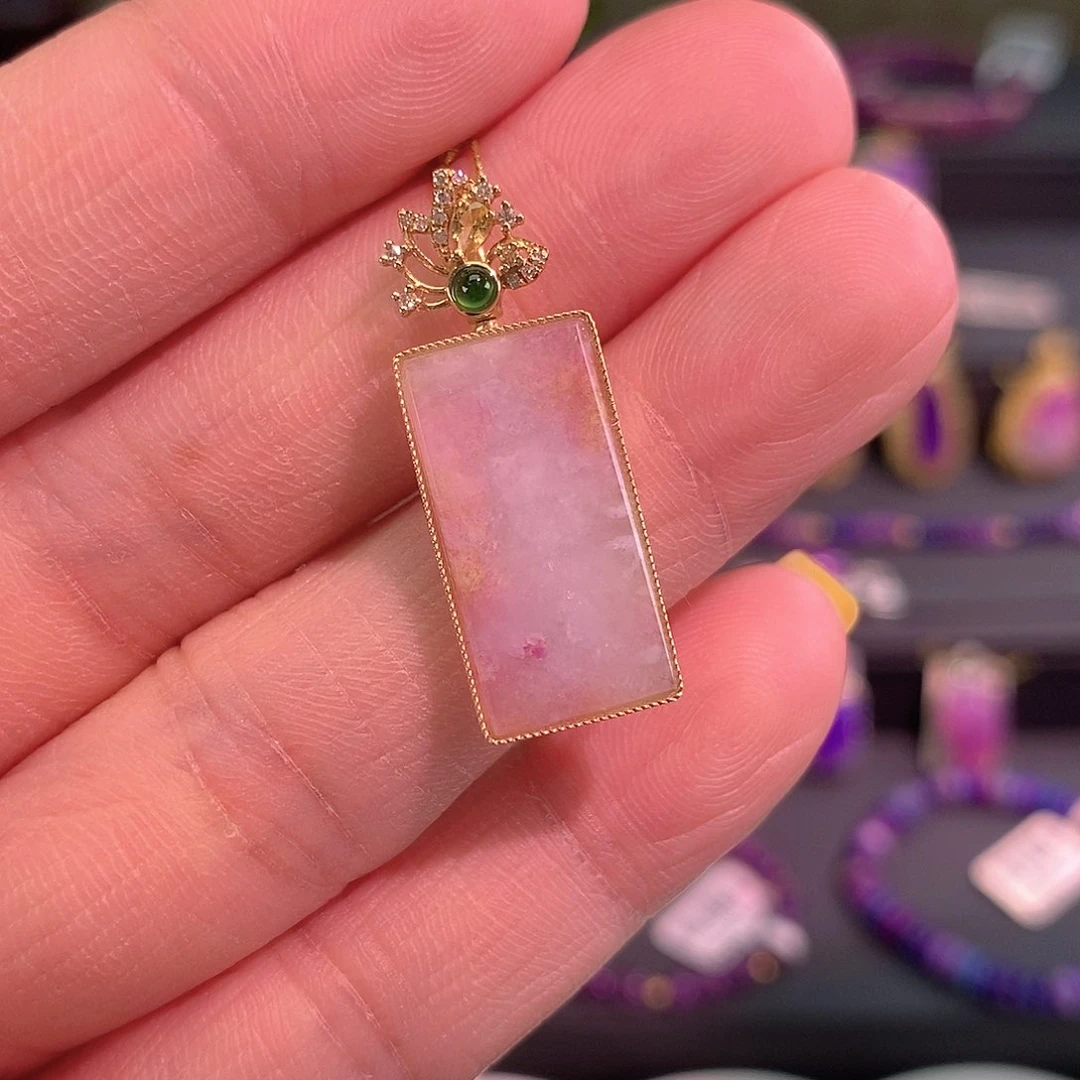 18K金镶嵌苏纪石（舒俱来）吊坠(不含链)