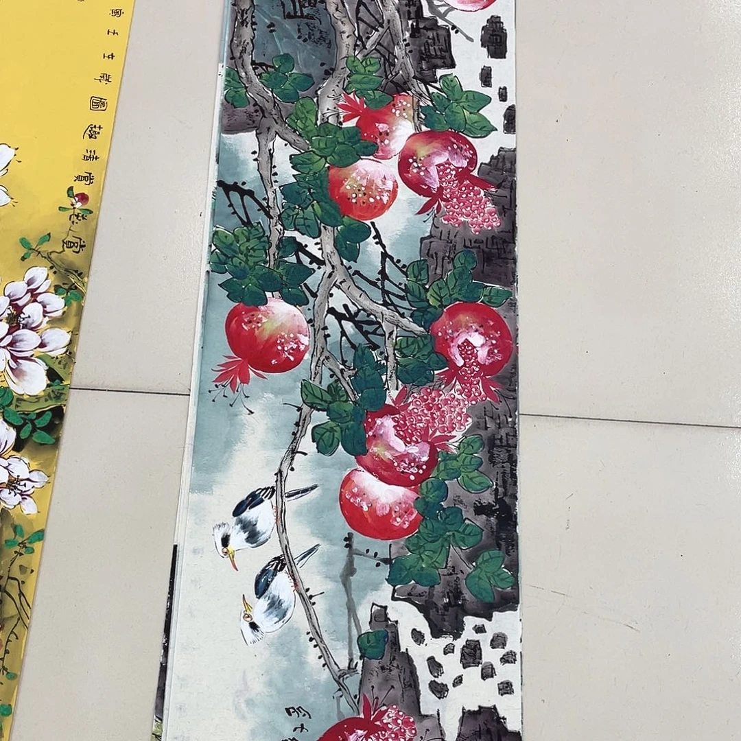 国画纯手绘山水花鸟