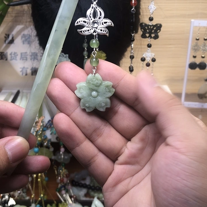 蛇纹石玉未镶嵌发簪