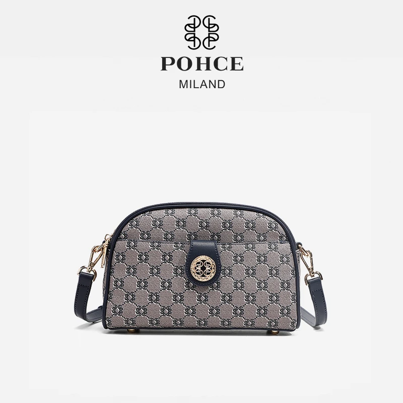 POHCE正品女包/轻奢风时尚百搭女士休闲印花单肩包小挎包24205