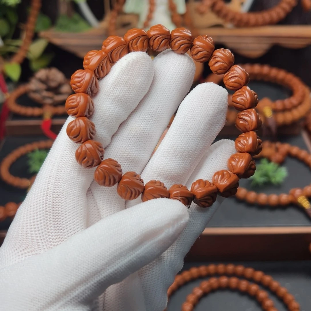 吊坠桃核꧁****꧂1.2双脊龙手串