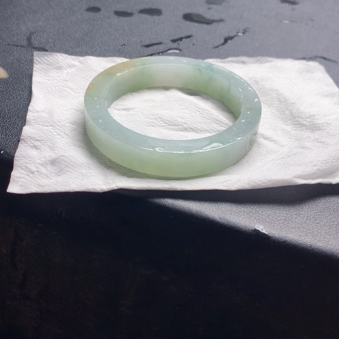 未镶嵌翡翠手镯定制翡翠52_53
