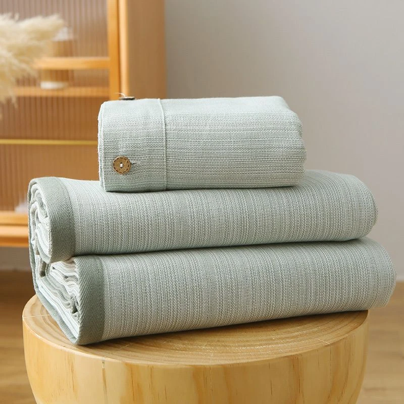 福利款]纯棉老粗布小包边加厚凉席可机洗不起球不掉色