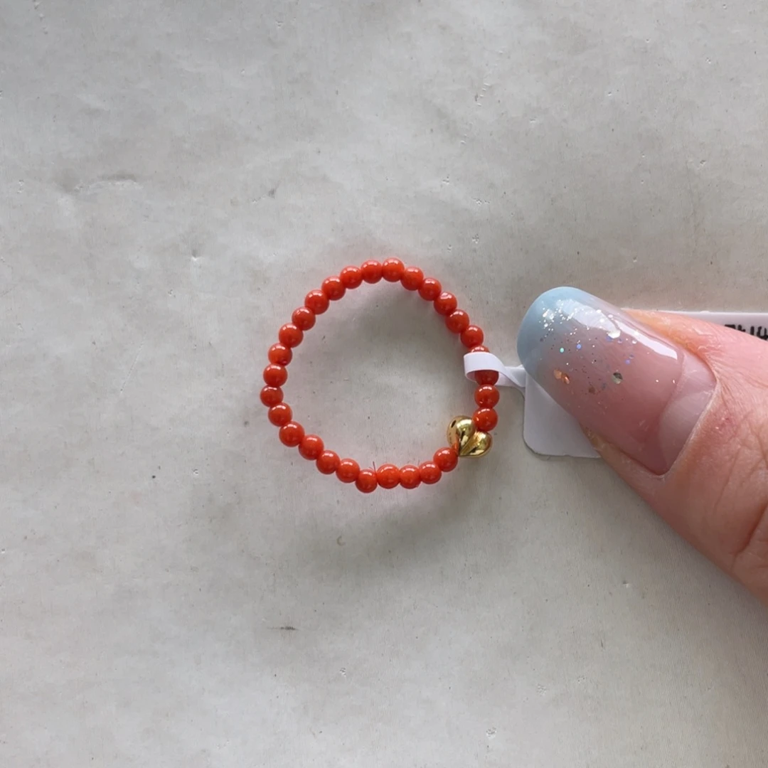 南红玛瑙未镶嵌开播福利川料南红小米珠dly戒指