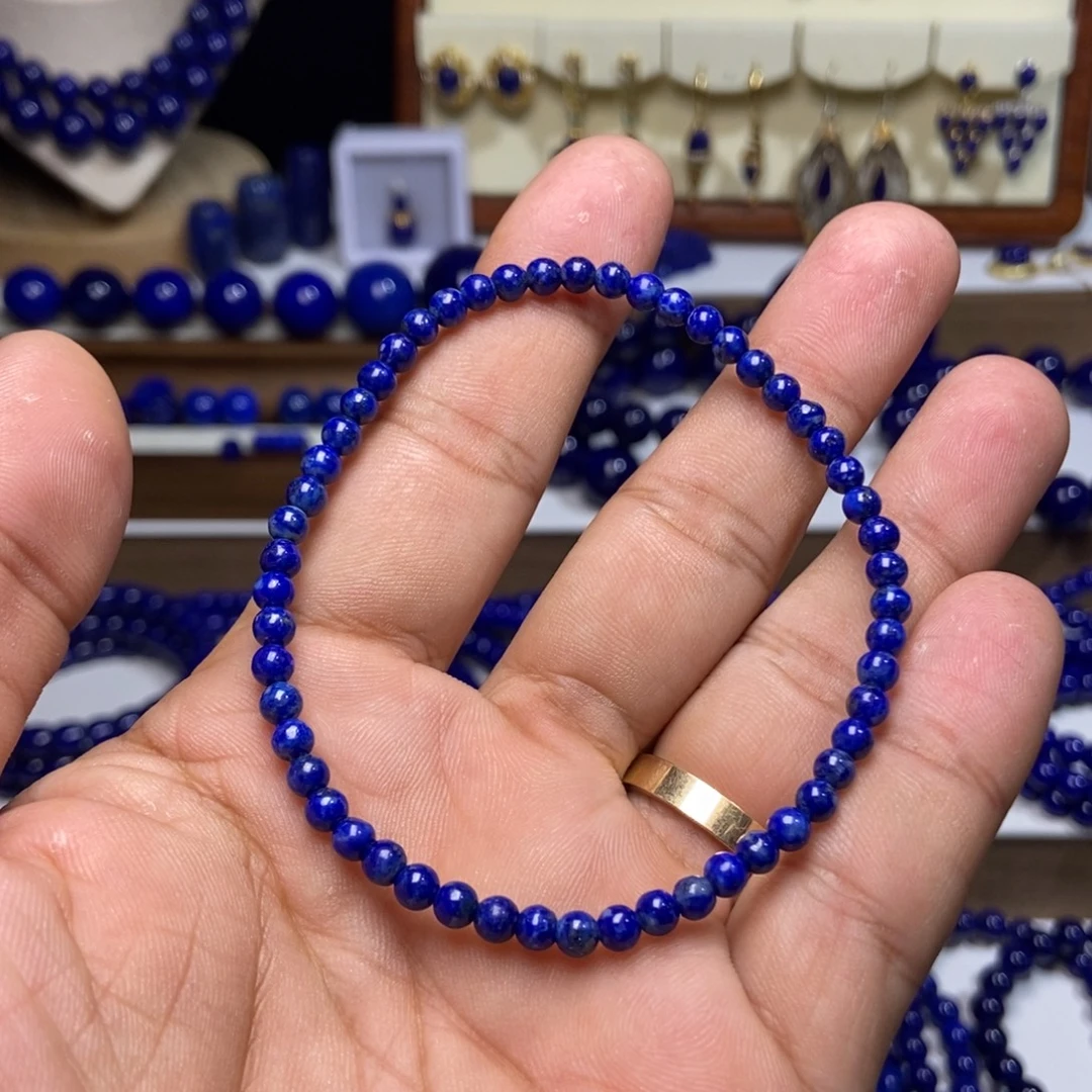 青金石未镶嵌福利 天然 手串4.0+