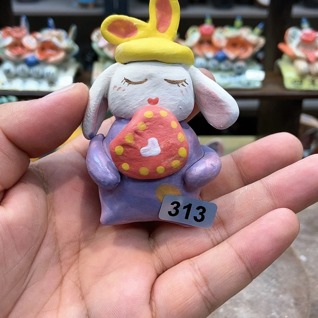 摆件直播间手工抽象陶瓷摆件313