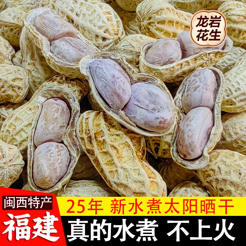 喜馋馋【25年新货】水煮日晒花生精选龙岩花生特产生花生米下酒500g