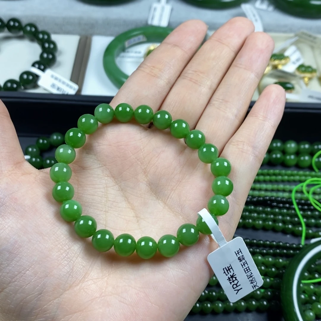 手串未镶嵌和田玉（碧玉）晓***咪8m