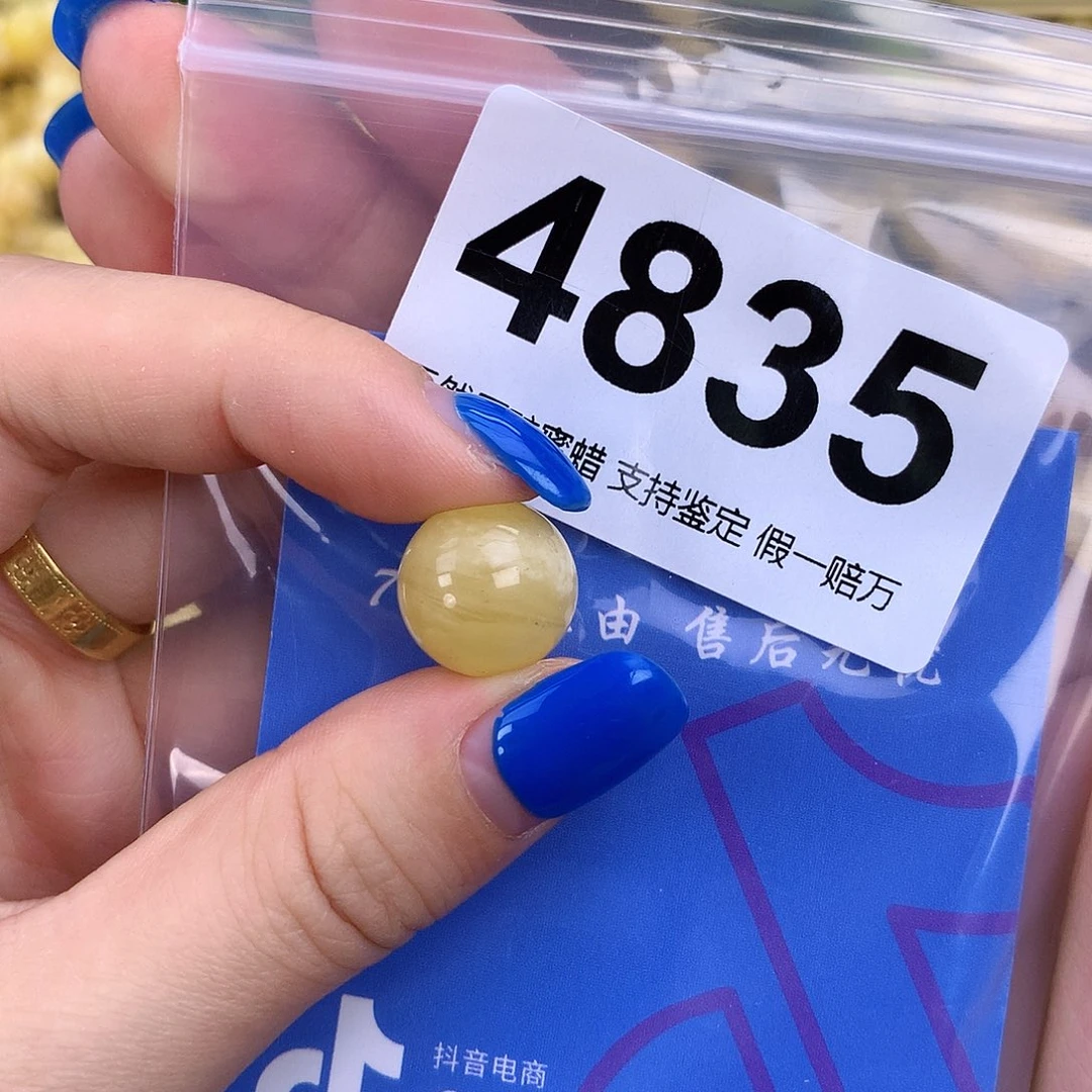 琥珀未镶嵌珠宝奇石13.7mm 花粉