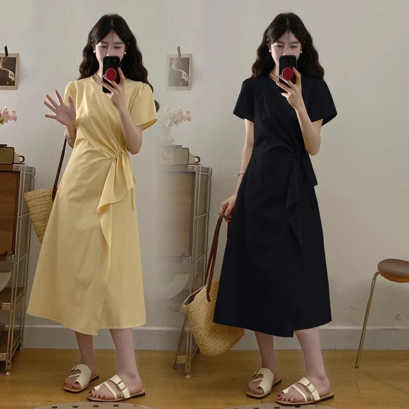 MO88ZSPF大码女装夏季新款胖MM气质修身显瘦连衣裙