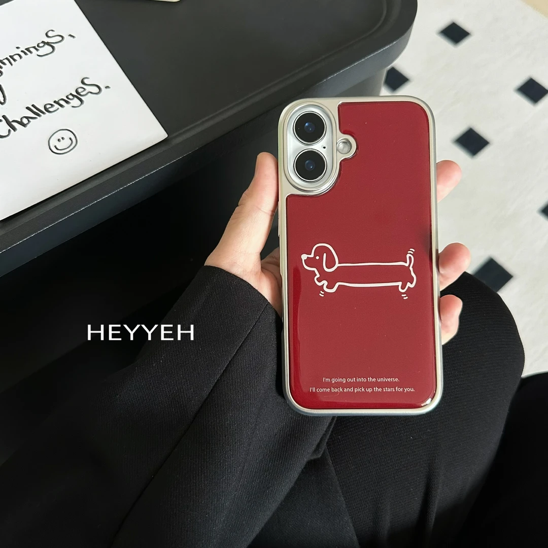 新年红腊肠狗适用iPhone16pro max手机壳苹果15喜气14防摔软壳13