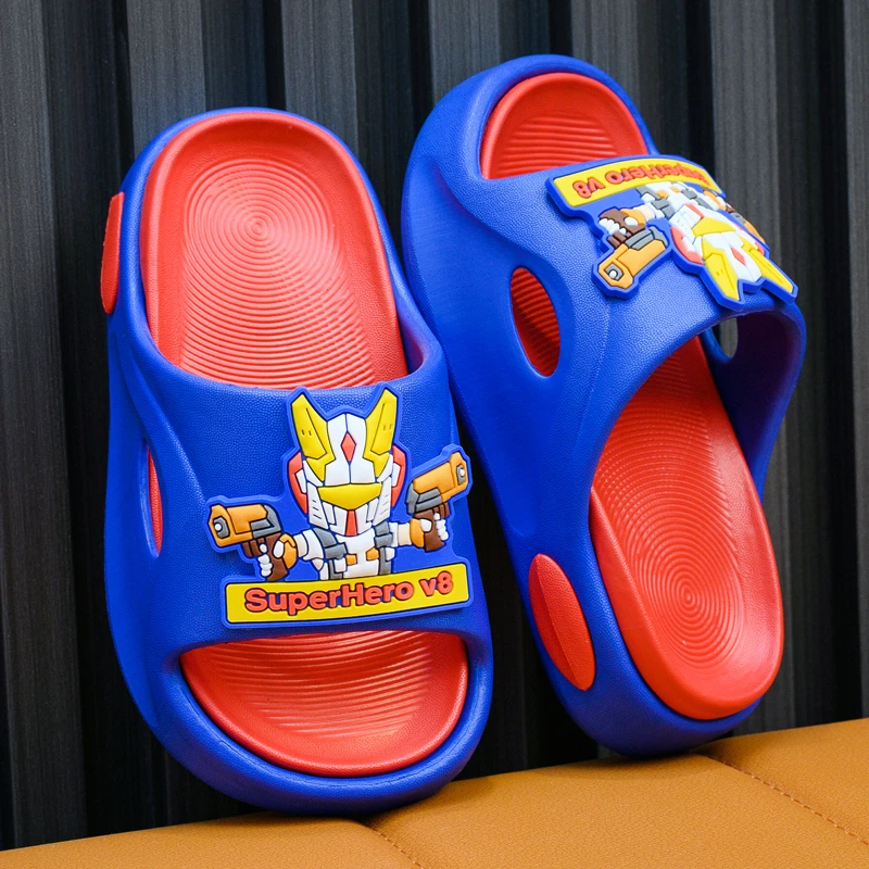 超软超轻EVA男孩卡通儿童拖鞋夏季居家厚底防滑男童凉拖鞋学生鞋