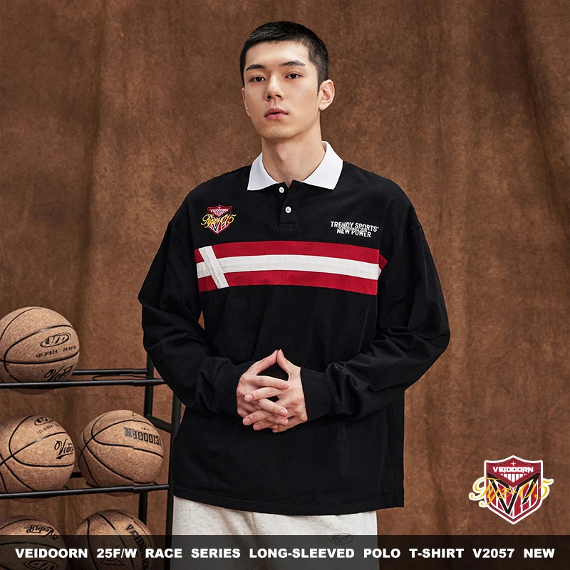 【新品发售】维动竞速系列polo长袖T恤训练宽松秋冬美式