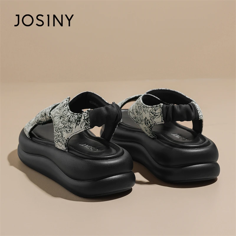 卓诗尼松糕厚底凉拖鞋女鞋女款2025夏季休闲新款外穿超火凉鞋沙滩