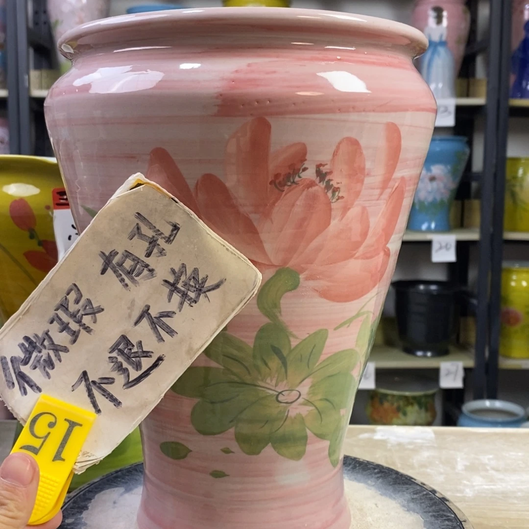 景德镇手工手绘陶瓷花盆