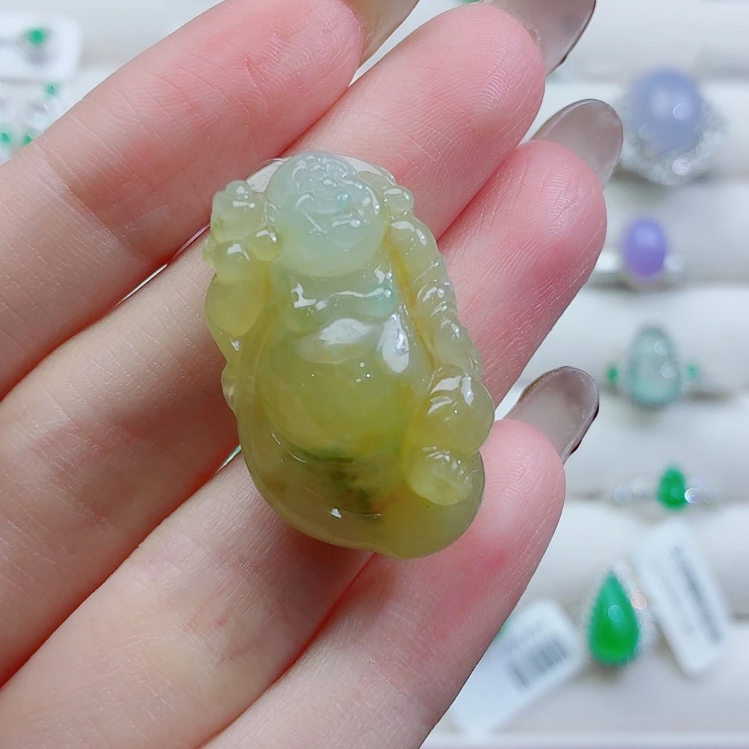 翡翠未镶嵌吊坠(不含链)弥勒佛裸石