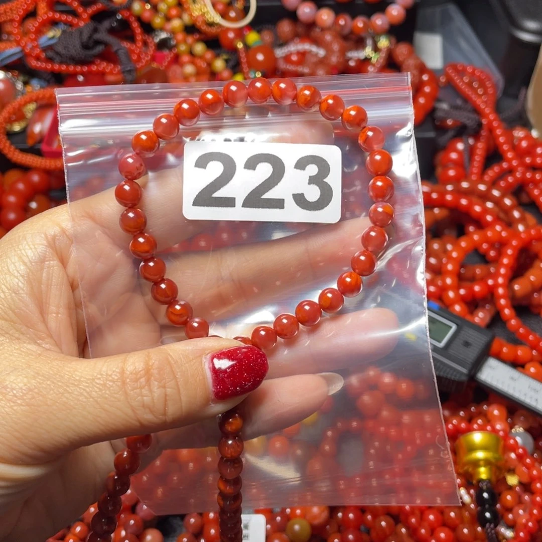 南红玛瑙手链未镶嵌格****^