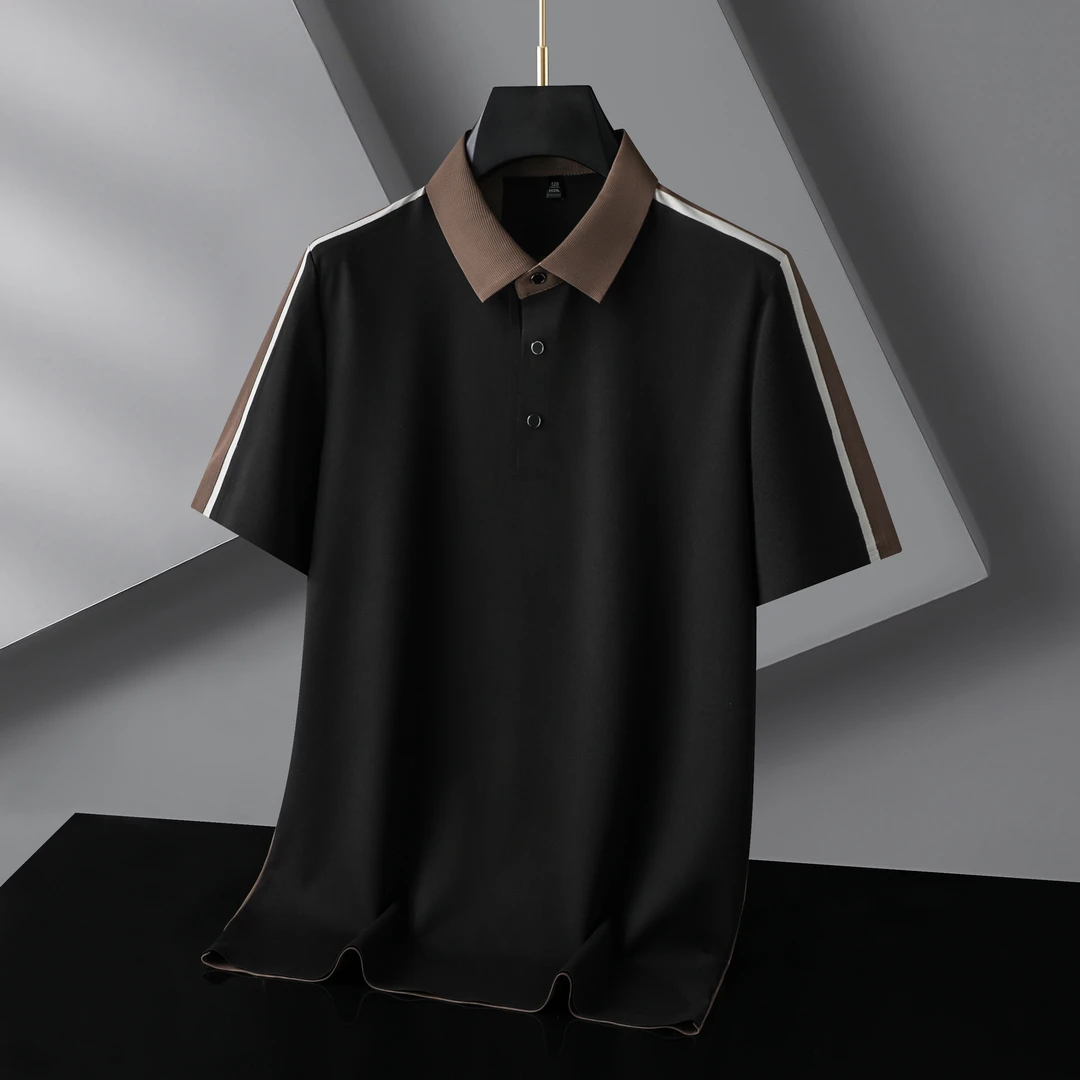 男士男装polo休闲夏季半袖商务翻领大码运动轻奢时尚透气薄款宽松
