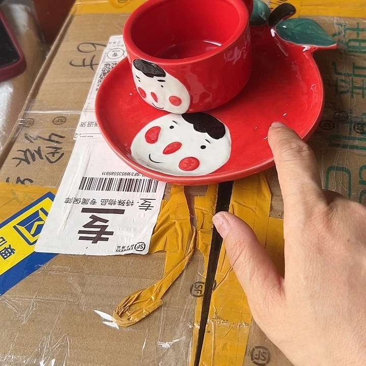 瓷片默认瑕疵商品红色