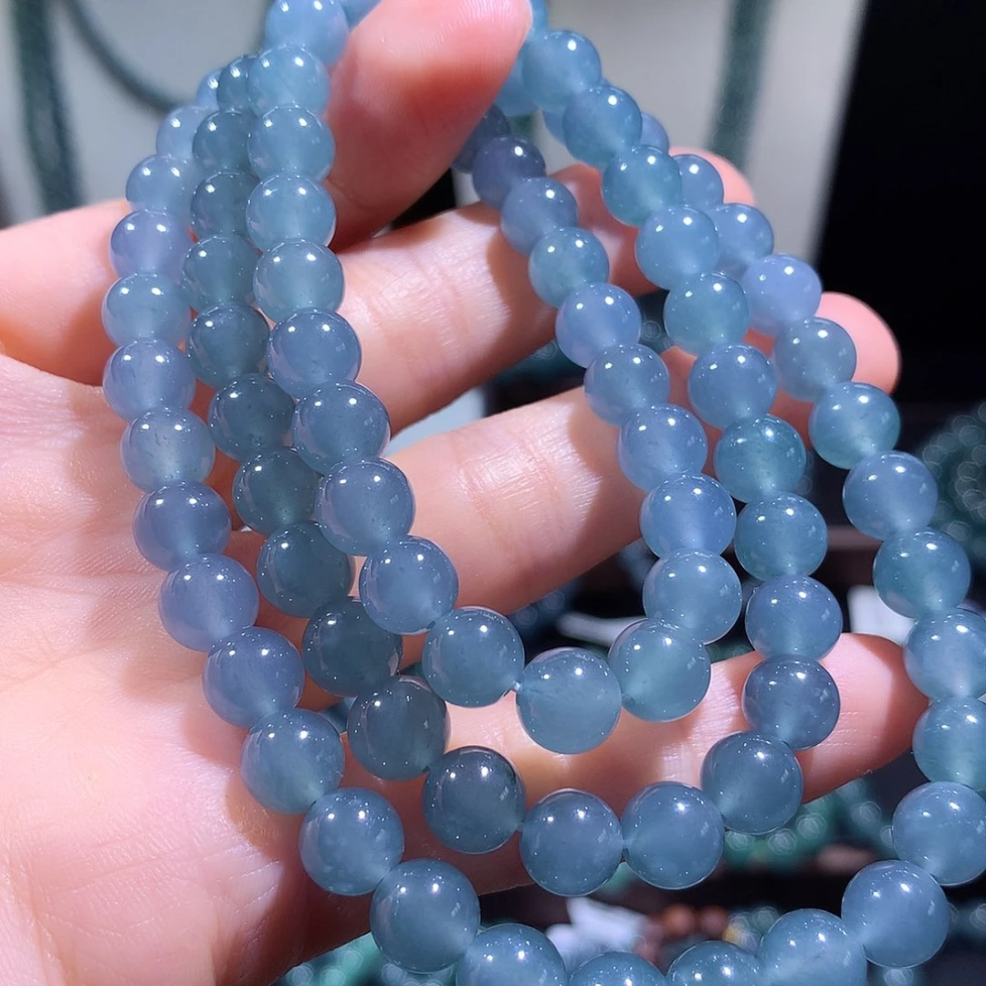 未镶嵌手链翡翠天然a货翡翠项链8mm