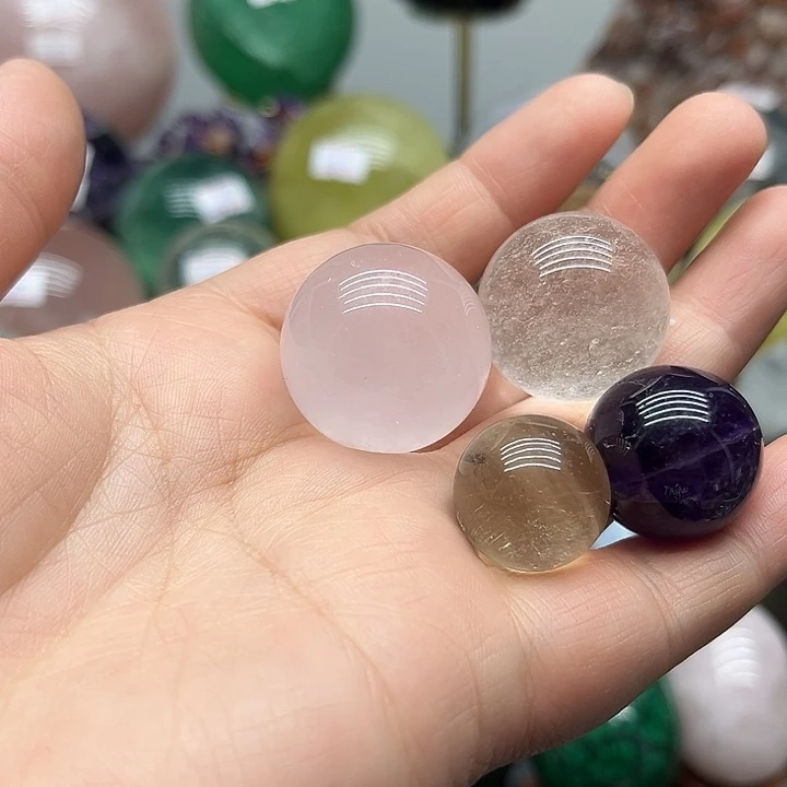 未镶嵌珠宝半成品水晶72克水晶小球