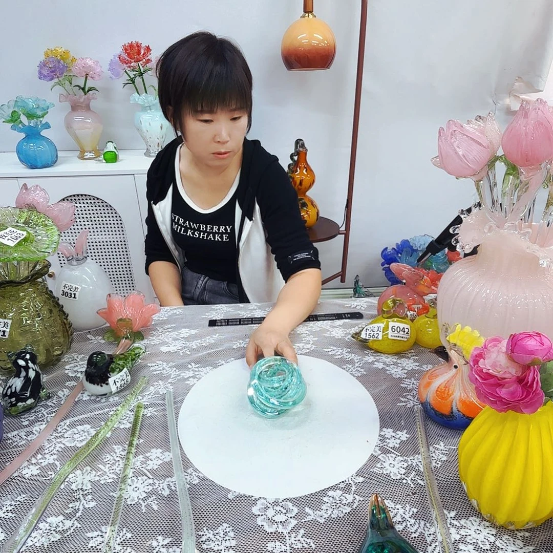 夜光线球琉璃花瓶花器艺术品