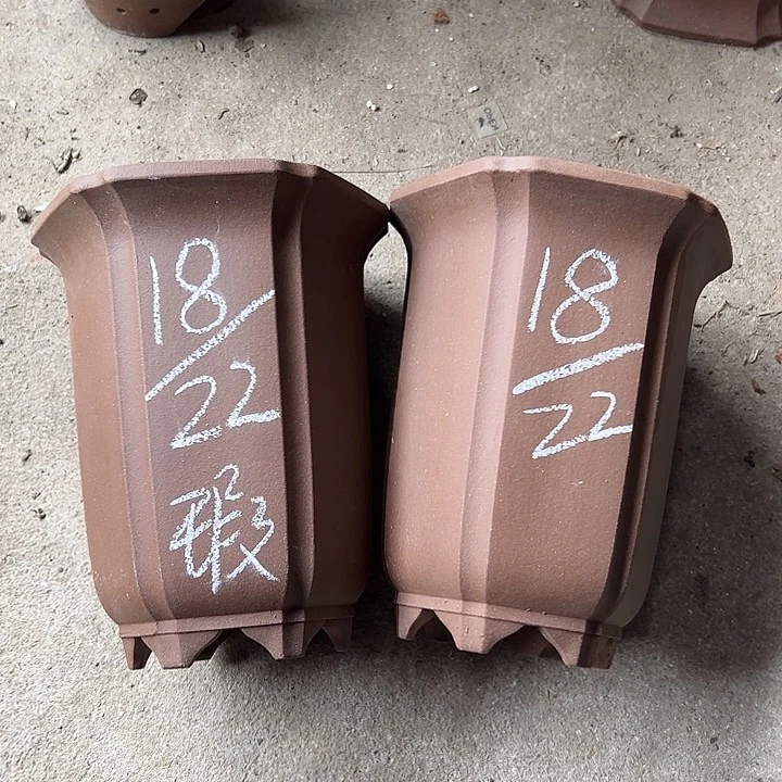 紫砂花盆宜兴紫砂花盆厂家直销2只