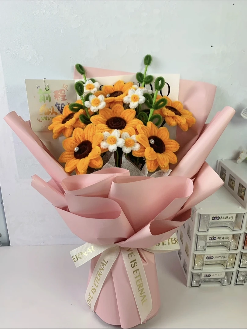 【娜姐手工】大号向日葵花束成品