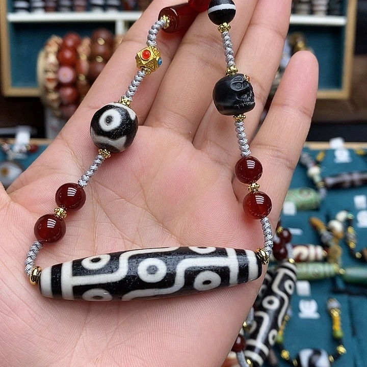 玛瑙/玉髓颈饰合金