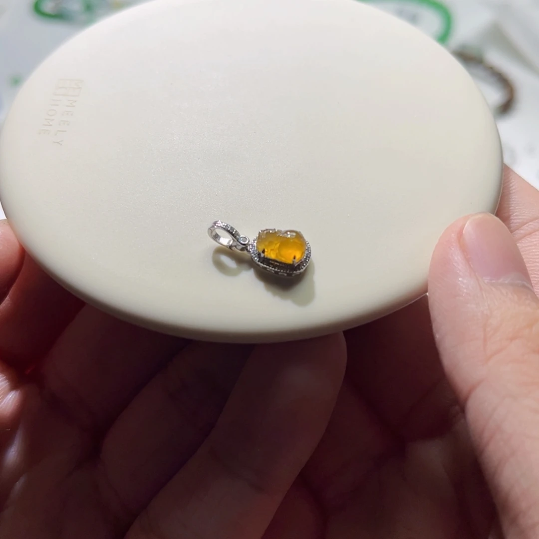 散珠翡翠18k金提溜