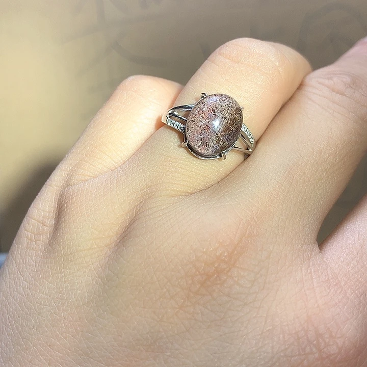 水晶水晶戒指银S925镶嵌