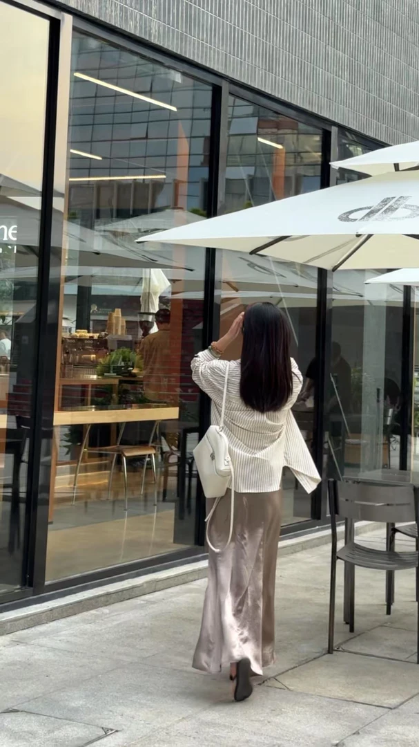 YOI MAGIS【流光虞美人】100醋酸松紧腰高级感微鱼尾半身裙（易皱）