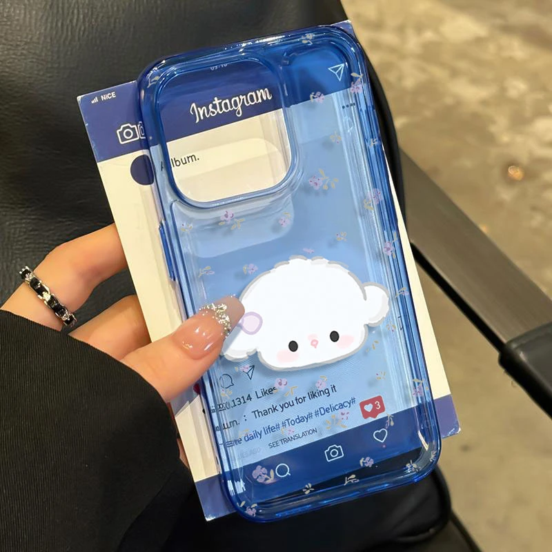 碎花小狗适用iPhone16苹果14_15PROMAX软胶13手机壳12防摔11卡通X