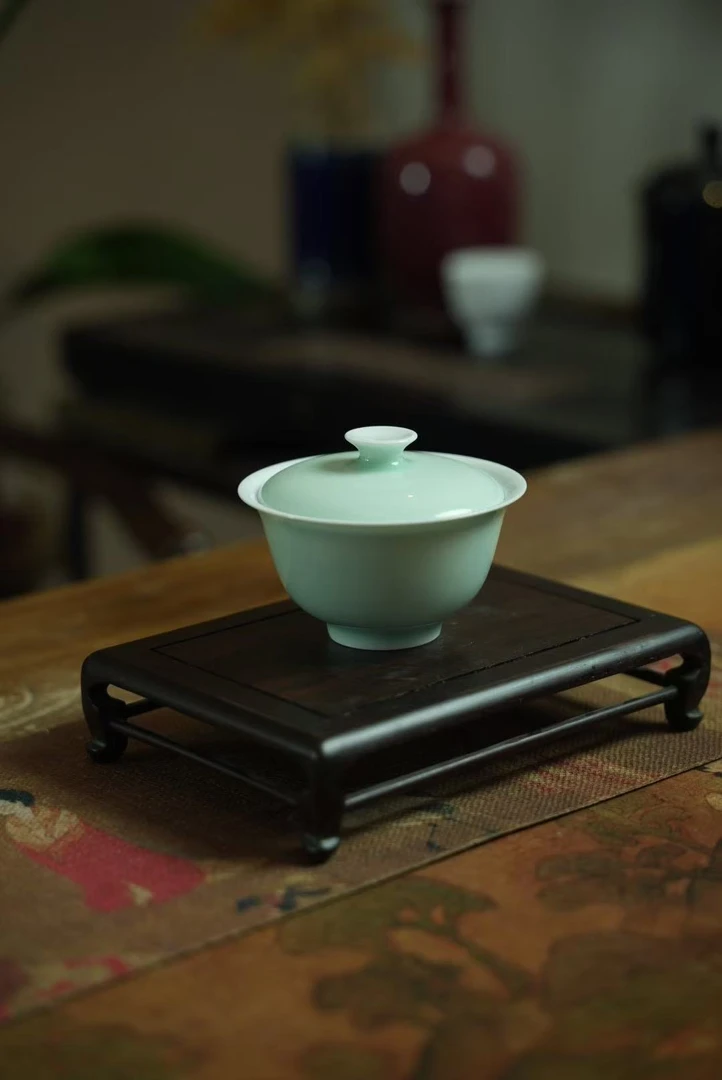 订单尾货微瑕手工两才盖碗