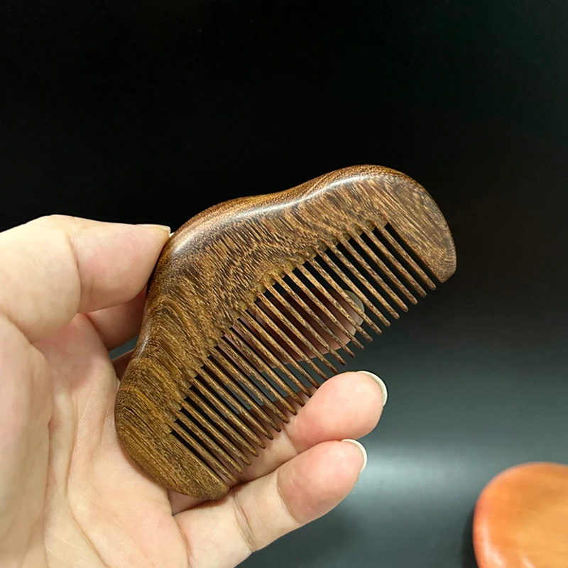 黑金檀木梳顺发护发小包包梳实木梳子