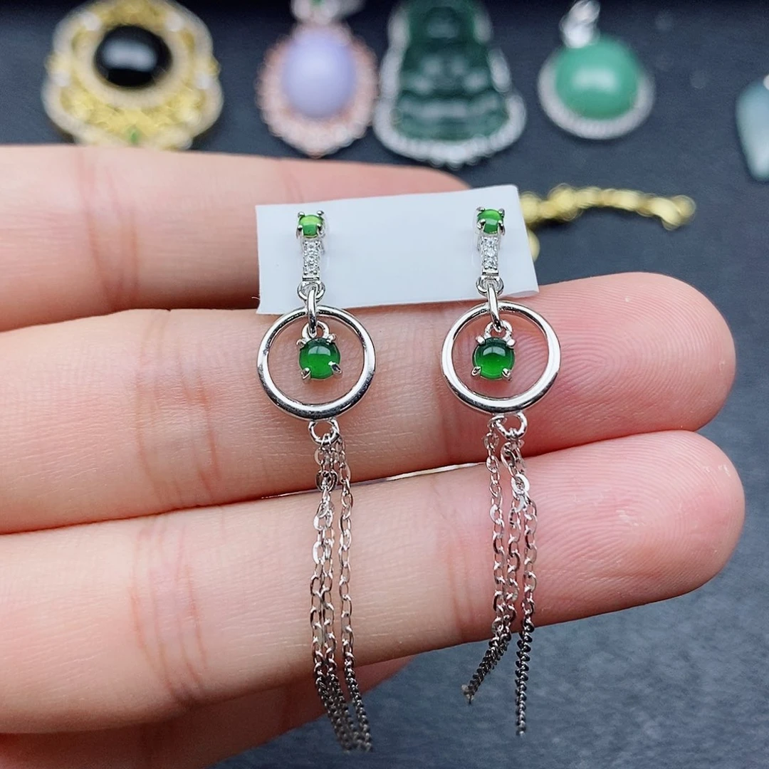 翡翠戒指银S925镶嵌11111111