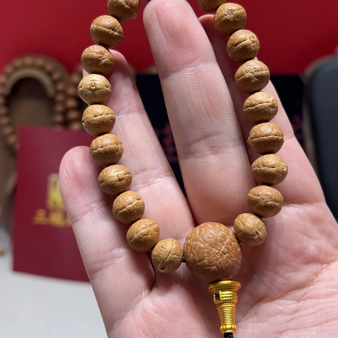 凤眼菩提手串10.5mm尼泊尔凤眼菩提实心飞碟