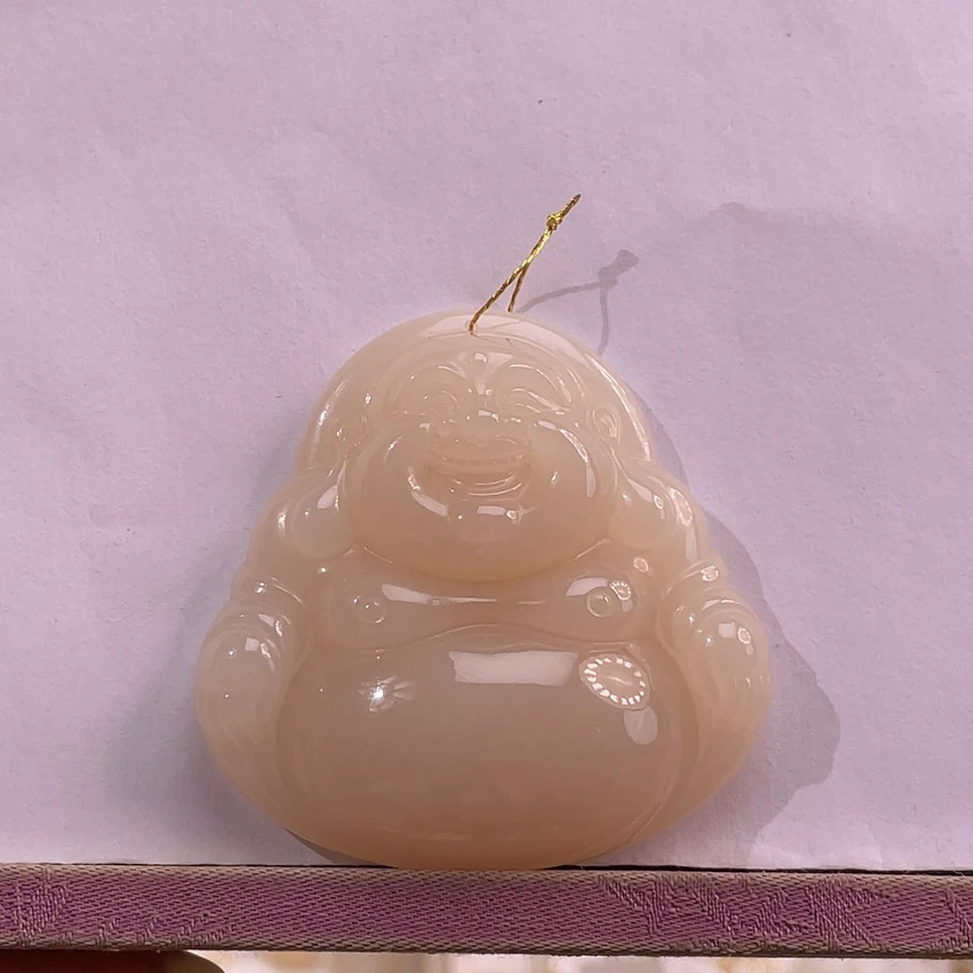 吊坠(不含链)未镶嵌和田玉藕粉藕粉正藕佛公45