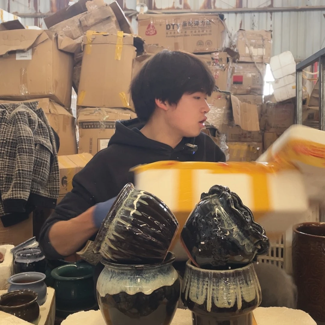 红陶宜兴紫砂粗陶花盆