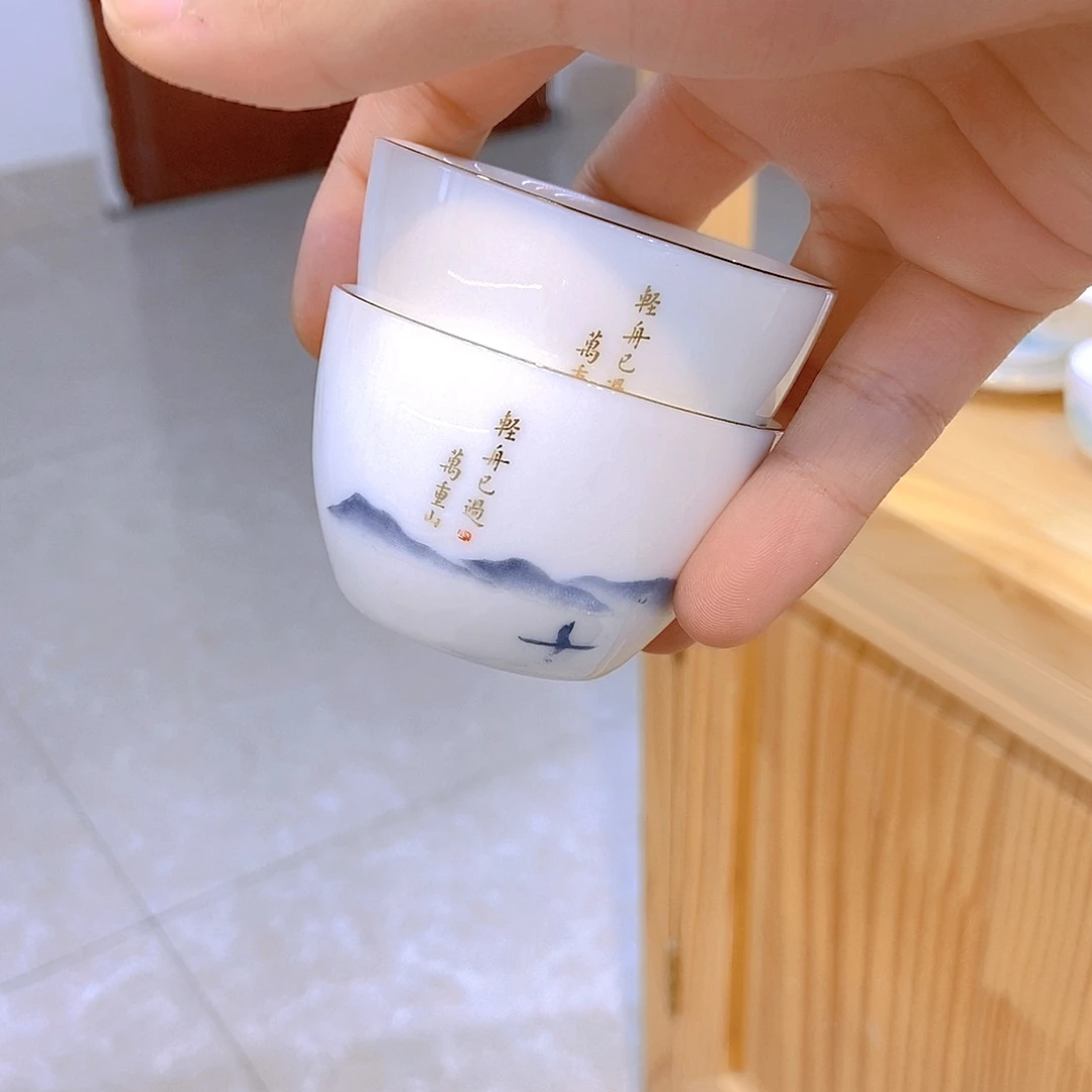 羊脂玉瓷茶具套装