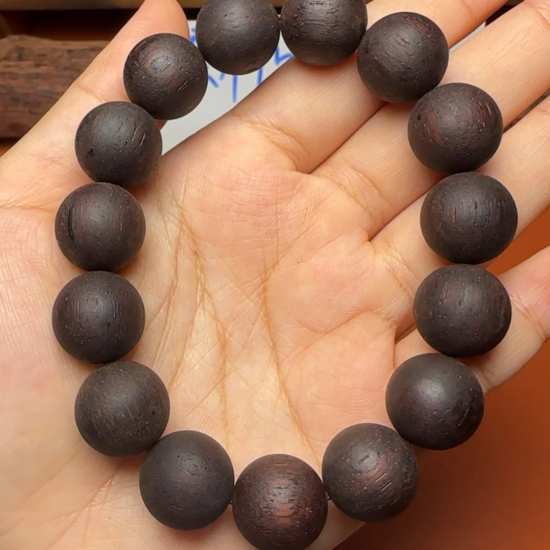 藤类降真香1.5紫红油单圈圆珠手串