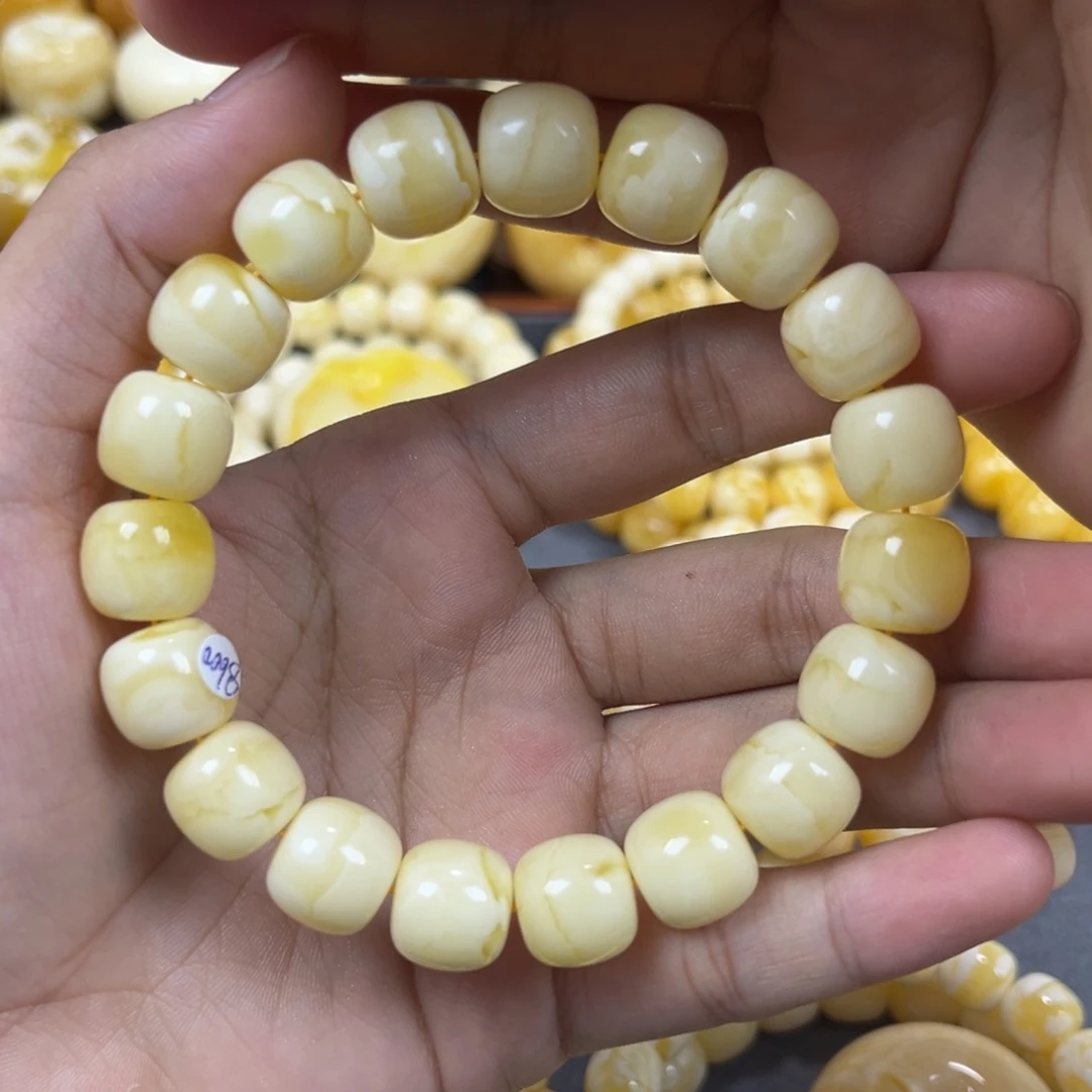 琥珀未镶嵌手串同料老邢手串12mm