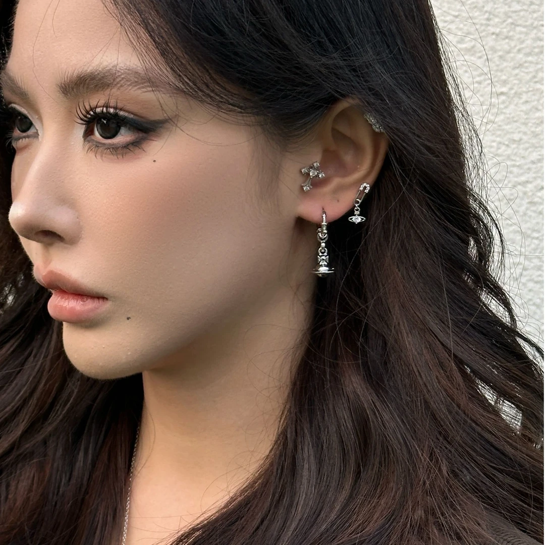 铜合金耳饰 ONETOP旺桃立体土星耳环