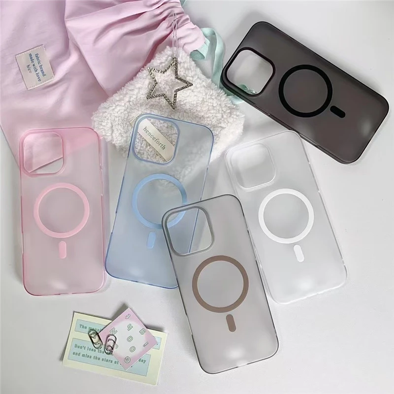 夏日高级冰川蓝适用苹果16手机壳iphone15promax透明14磁吸13男女