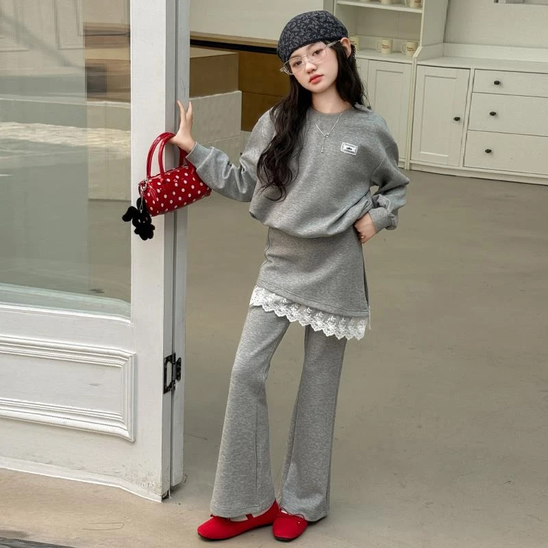 女童秋装2025新款套装大儿童衣服时髦春秋小孩洋气穿搭巨好看卫衣