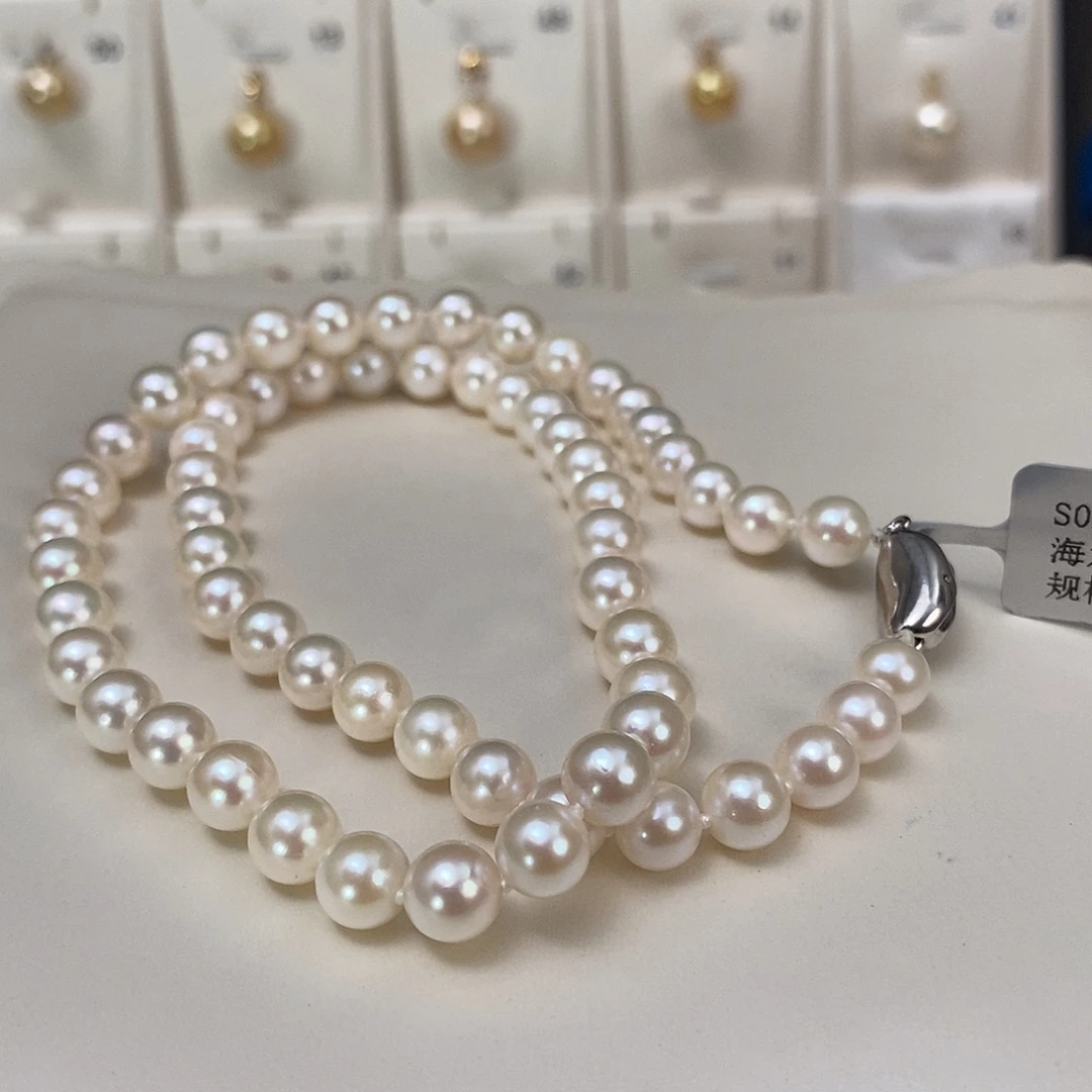 海水珍珠项链未镶嵌6.5-7