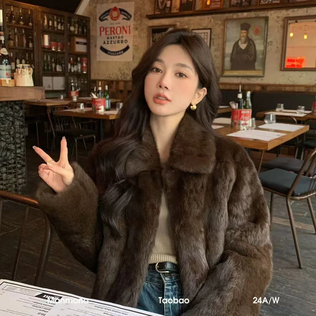 中长款女翻领短款方领单排扣老钱风