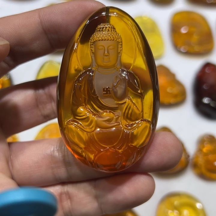 琥珀颈饰未镶嵌琥珀吊坠