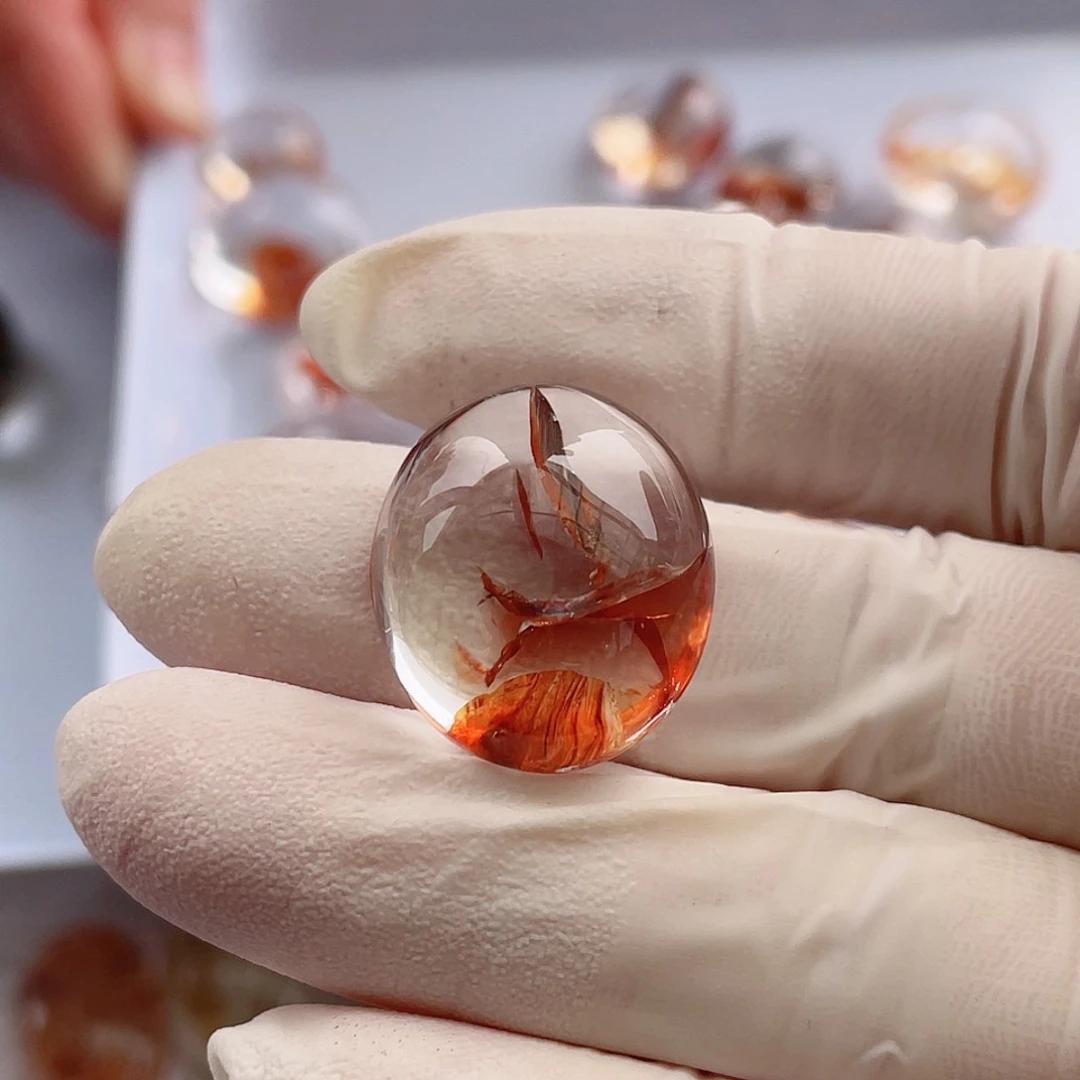 水晶浇花蛋面未镶嵌郑*腹