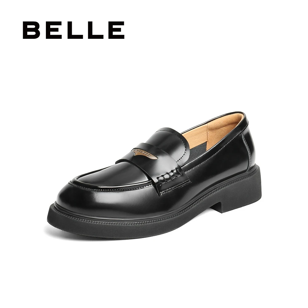 【张凌赫推荐款】百丽海鸥乐福鞋女2025春新商场款通勤单鞋B5J1DAA5